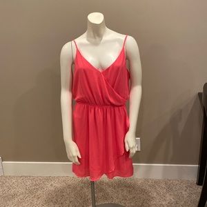 Lush Coral Spaghetti Strap Dress - Size L